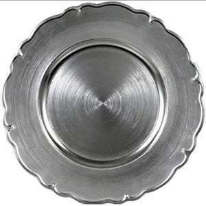 Cena DE BODA u ocasión especial decoración de fiesta Catering cargador placa para placa de cargador decorativa hecha a mano redondeada - Product Image 3