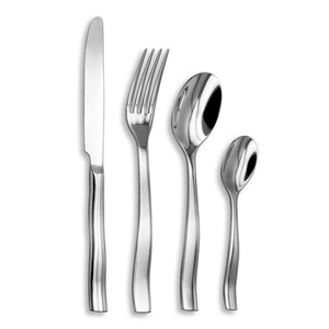 Juego de cubiertos de acero inoxidable a granel para restaurante de lujo plateado personalizado reutilizable, juego de cubiertos de boda para uso de Hotel Buffet - Product Image 4