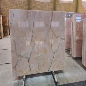 Dalles de marbre Onyx de luxe pierre noire bleue beige polie pour murs intérieurs pour EAU KSA Qatar Koweït Bahreïn USA Chine - Product Image 2