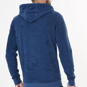 Ensemble short à capuche zippé sur mesure coton polyester mélangé couleur unie ensemble 2 pièces short et sweat à capuche pour hommes - Product Image 3