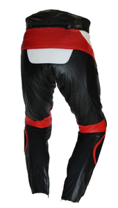 Pantalon en cuir de vachette respirant résistant à l'abrasion et ignifuge pour moto personnalisée, moto de rue, sport automobile, course - Product Image 6