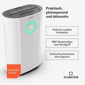 Deshumidificador Doméstico de 20L por Día, Control por Aplicación WiFi, Secador de Aire Portátil con Compresor y Drenaje Continuo para Habitaciones de 20-30 m2, Blanco - Product Image 2