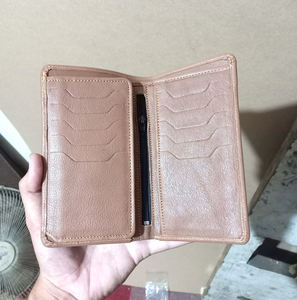 Monedero de cuero triple personalizado para hombre, carteras para hombre, venta al por mayor, billetera con bolsillo para monedas y hebilla, superventas - Product Image 4