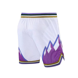 Pantalones cortos de baloncesto para hombre de alta calidad, pantalones cortos sublimados de dos tonos con estampado de colores para gimnasio y Fitness para niños - Product Image 2