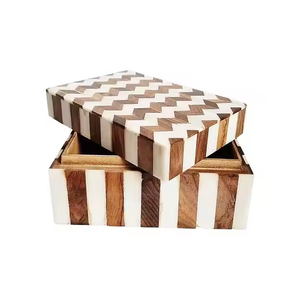 Nouvelle boîte de rangement en incrustation d'os, en bois de manguier massif, boîte décorative pour salon, salle de bain, cuisine, usage domestique, vente en gros de boîtes en os 2025 - Product Image 5