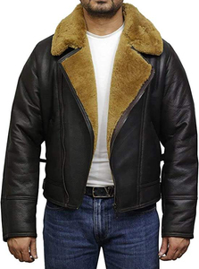 แจ็คเก็ตบอมเบอร์หนังแกะวินเทจแบบสั่งทำพิเศษ |   เสื้อโค้ทนักบินป้องกันแบคทีเรียสำหรับผู้ชาย |   บริการผลิตและจำหน่ายสินค้า OEM ODM สำหรับฤดูใบไม้ร่วง - Product Image 5