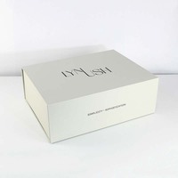 Boîte d'emballage recyclable à logo de taille personnalisée en papier de carton rigide avec aimant boîte cadeau magnétique pliante de luxe avec couvercle magnétique