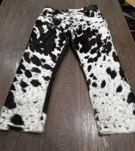 Cowhide Hair on Hide Pants Authentic Western Style <b>Trouser</b> Cow Fur Cow Print - Product Image 4