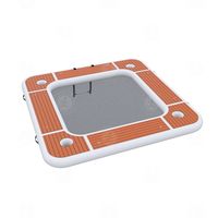 Dock flottant gonflable Plate-forme Piscine Dock Flotteurs Île Plate-forme de bain Hamac d'eau Tapis flottants Maille Rivière Yacht Utilisation PVC