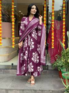 Ensemble de 3 costumes Anarkali élégants et haut de gamme pour les fêtes de mariage et les événements au meilleur prix - Product Image 3