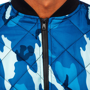 Veste bomber pour homme, style nouveau, haute qualité, logo personnalisé, côtelée, respirante, coupe ajustée, col montant, logo sur le devant, pour l'hiver - Product Image 6