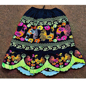 Wholesale High Waist Pleated <b>Skirts</b> Fully Embroidered Or Printed OEM Customizing Direct Factory Manufacturer Polynesian Island - Product Image 2