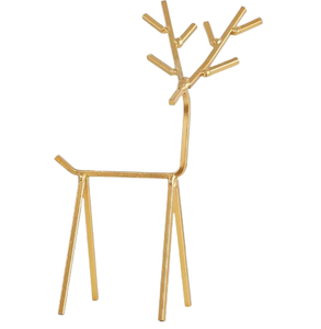 Contemporary Silver Deer Sculpture Shiny Polished Metal Handicraft for Home <b>Decor</b> <b>Office</b> Gift Creative Animal Pattern - Product Image 2