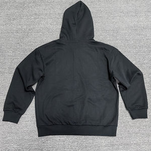 Custom cotton fleece Heavy Weight Pattern <b>Zipper</b> <b>Hoodie</b> High Quality Fleece 500 GSM <b>Black</b> Rhinestones men <b>Hoodie</b> - Product Image 2