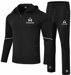 Ensemble jogging personnalisé à capuche uni |   Tenue d'hiver en molleton 100% coton |   Respirant et antibactérien |   Service OEM |   Personnalisé - Product Image 1