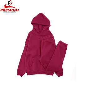Conjunto de sudadera con capucha y pantalones de chándal personalizados para hombre, tela de lana gruesa de algodón, apliques con cremallera, parche bordado, pantalones acampanados y sudadera - Product Image 4