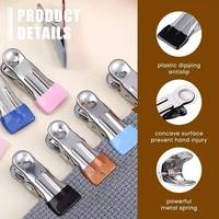 Clips de reliure artisanale en cuir avec couverture en cuir Clip à longue queue Outil de couture en cuir DIY OEM ODM