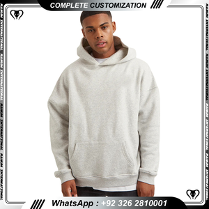 Sweats à capuche 100% coton avec logo personnalisé vierge de haute qualité Fabricant de vêtements de rue surdimensionnés Vente en gros Sweats à capuche pour hommes - Product Image 5