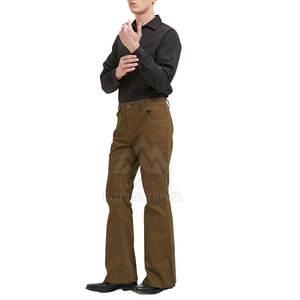 Pantalon évasé respirant pour homme Pantalon large Tissu en coton doux pour un pantalon évasé confortable et décontracté - Product Image 3