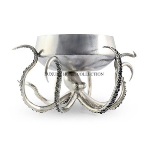 Made of Aluminum Silver Ware Lightening <b>Candlestick</b> Holders Exclusive Quality Large Size Indoor Home and Office Candle Stand - Product Image 4