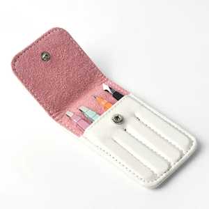 Pinzas para cejas de acero inoxidable con punta inclinada profesional al por mayor, herramientas de maquillaje de belleza ecológicas ligeras y duraderas - Product Image 3