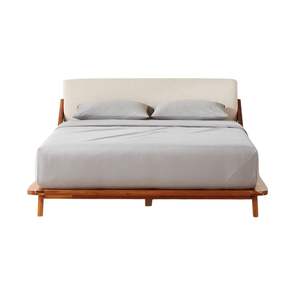 Cama Petra de teca de madera maciza de calidad superior, muebles indonesios minimalistas modernos para Villa Resort Hotel Homestay Apartment - Product Image 6
