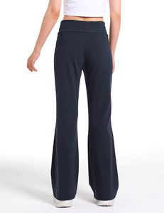 Pantalones Personalizados Baratos al por mayor para mujer, pantalones informales de pierna ancha, pantalones de yoga acampanados personalizados con cordón de cintura alta, gran oferta - Product Image 2