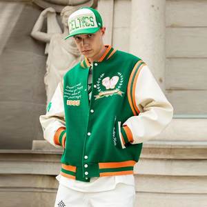 Chaqueta universitaria de lana personalizada de alta calidad para hombre, talla XL, Mangas de cuero para exteriores con logotipo para invierno - Product Image 4