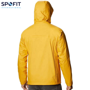 Nuevo diseño Color sólido impermeable a prueba de viento Bomber impermeable adultos moda Unisex largo con capucha frontal logotipo personalizado High Street - Product Image 3