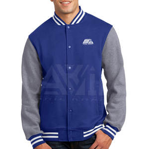Diseña Tu Propia Chaqueta Universitaria Personalizada con Cuello Alto y Logotipo Frontal, Transpirable, Ecológica, de Alta Calidad para Hombre, para Invierno - Product Image 1