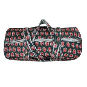 กระเป๋าเดินทางผ้าฝ้ายพิมพ์ลายบล็อกแบบอินเดีย ลายดอกไม้ สไตล์โบฮีเมียน น้ำหนักเบา หรูหรา ใช้สะพายไหล่ได้ - Product Image 4