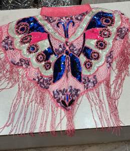 Cape perlée sur mesure, fabriquée à la main, pour les mariages et les tenues de soirée, adaptée aux clients de boutiques et aux revendeurs de vêtements - Product Image 6