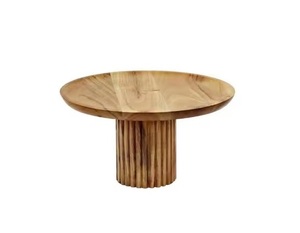 Support à gâteau multifonctionnel en bois d'acacia avec couvercle en verre Socle pour bol Décoration de cuisine Fabricant indien - Product Image 2