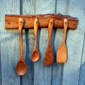 Vaisselle cuillère en bois pour manger en mélangeant, cuillère à long manche, cuillère à prix abordable et bon marché vente en gros - Product Image 1