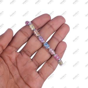 Colorful Baguette Cut <b>Cubic</b> <b>Zirconia</b> <b>Tennis</b> <b>Bracelet</b> Premium Fashion Jewelry Wholesale for Best Price - Product Image 3