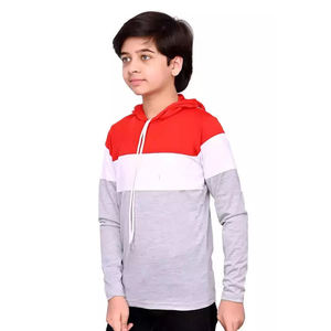 2025 meilleur gros enfants couleurs personnalisées brodé automne sport à capuche pour garçons et filles coton polaire - Product Image 3