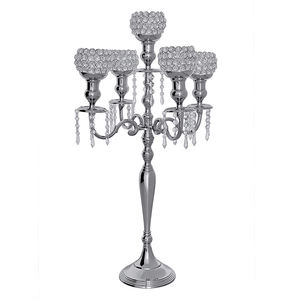 Superior Quality Handmade Aluminum Candelabra Best Wholesale Prices for Wedding <b>Decorate</b> Top Rated 5 Arms for Champagne Gold Fin - Product Image 5
