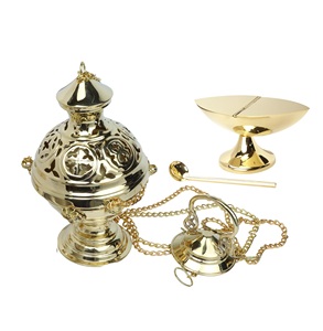 Incienso de latón colgante incensario quemador de incienso soporte festivo Puja Diwali templo quemador de incienso soporte para el hogar - Product Image 6
