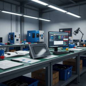 หน้าจอ HMI คุณภาพสูงสำหรับอุตสาหกรรม รุ่น <span class=keywords><strong>Samkoon</strong></span> SK-070QE-G หน้าจอสัมผัสขนาด 7 นิ้ว - Product Image 1