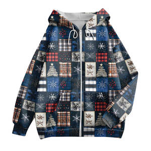 Tissu lisse et capuche réglable pour tenue sportive ou décontractée Sweat à capuche chaud zippé avec intérieur brossé - Product Image 1