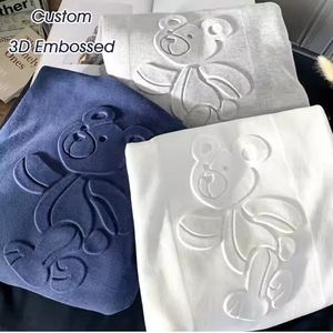 Camisetas en relieve unisex de secado rápido OEM para hombre Camisetas de hombro de algodón Premium de alta calidad con logotipo y diseño personalizados - Product Image 5