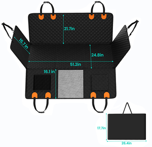 Hamaca Impermeable para Perros con Base Rígida, Extensor de Asiento Trasero para Autos, Camionetas, SUV, Jeep, Protector de Asiento Trasero para Mascotas - Product Image 2