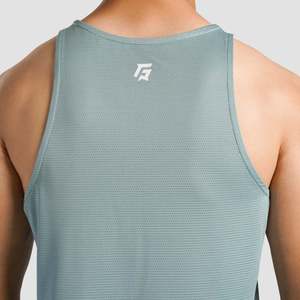 เสื้อฮู้ด GAI Power Tank (สีมิ้นท์)-ทรงปกติสำหรับผู้ชาย เสื้อผ้ากีฬาระบายอากาศดี ตกแต่งด้วยเทคนิค 3D Rhinestone ไซส์ XL เหมาะสำหรับการเพาะกาย ออกกำลังกาย และใช้ในยิม - Product Image 5
