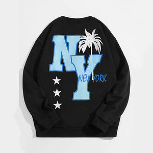 เสื้อสเวตเตอร์ผ้าฝ้ายขนแกะสำหรับฤดูหนาวเสื้อสเวตเตอร์ผ้าฝ้ายโอเวอร์ไซส์แขนยาวปักโลโก้ผ้าปะติดกราฟิกตามสั่งสำหรับ100% - Product Image 2