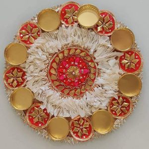 Bougeoir Rangoli artisanal en chaussons Design décor de maison festif pour les célébrations de Noël Graduation Pâques Diwali - Product Image 3