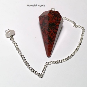 Venta al por mayor de piedras preciosas de ágata natural, caoba, obsidiana, cristal facetado, péndulo reiki, péndulo curativo, Péndulo de radiestesia a la venta - Product Image 2