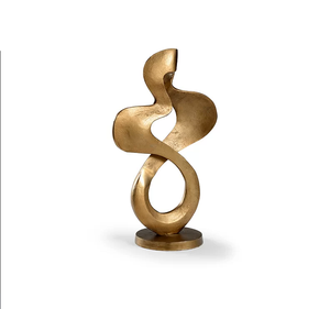 Aluminium Sculpture with Wooden Base Living Room Sculptures Tableware Decorative Homeware Item Wholesale Manufacturer Supplier - Product Image 5