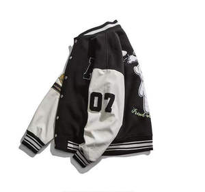 Veste de baseball universitaire de haute qualité 2026, fabricant de vêtements de rue personnalisés, patch brodé avec lettres, veste universitaire en laine chenille - Product Image 5