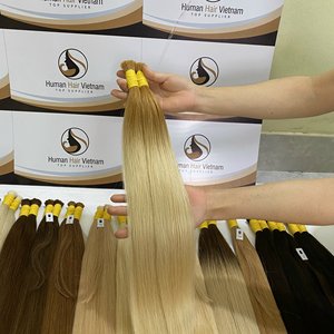 ตัวอย่างฟรีต่อผมมนุษย์หนังกำพร้าชิดผมบริสุทธิ์สีบลอนด์613กระดูกตรงเป็นกลุ่มผม - Product Image 2