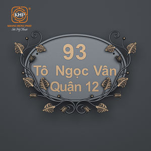 Placa de Número de Casa de Hierro Forjado Ecológica KHP, Recubierta de Polvo Galvanizado, Instalación Atornillada, Hecha a Mano de Alta Gama para Apartamentos - Product Image 4